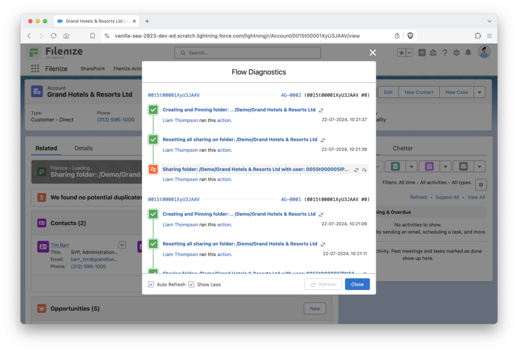 Flow Diagnostics Sharing Folder